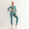 Yoga Outfits for Women 2 Piece Set-Long Sleeve Shirt + Pants